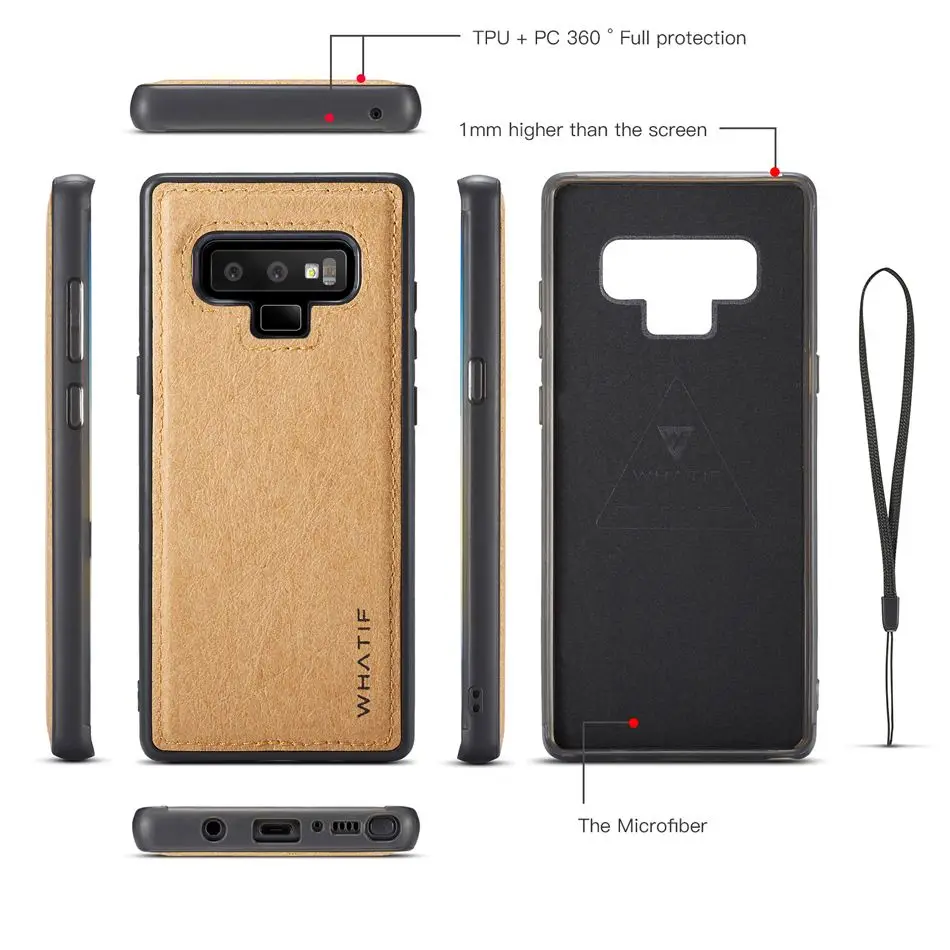 Водонепроницаемый чехол из крафт-бумаги для Samsung Galaxy Note 9 задняя крышка сумка
