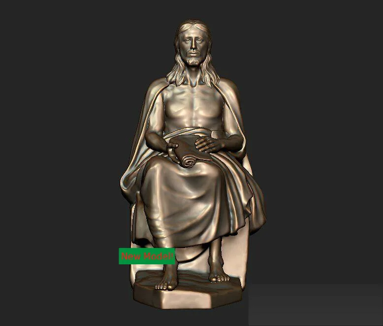 

3D модель формата stl для станка с ЧПУ Иисус сидящий