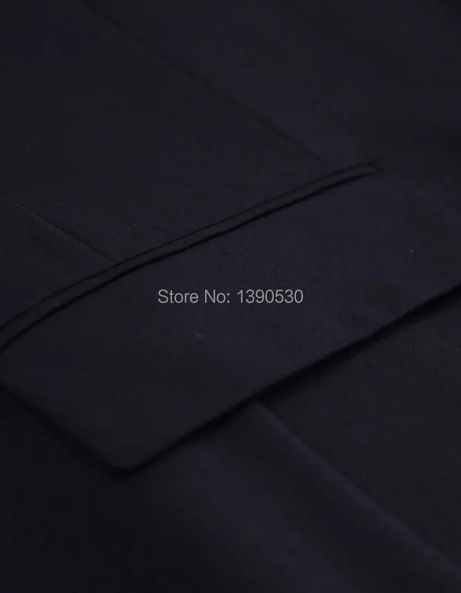 Мужской темно-синий костюм-двойка 100% шерсть на заказ | Мужская одежда