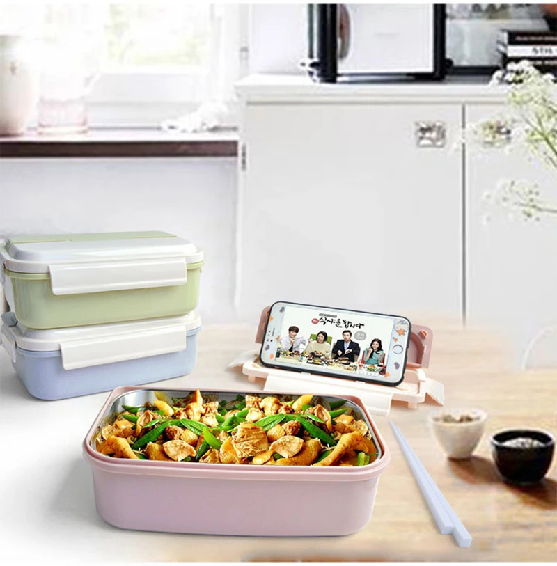 TUUTH Ланч-бокс с водяным впрыском изолированный Bento box держатель для мобильного телефона Портативный Обеденный контейнер для еды для пикника офиса школы