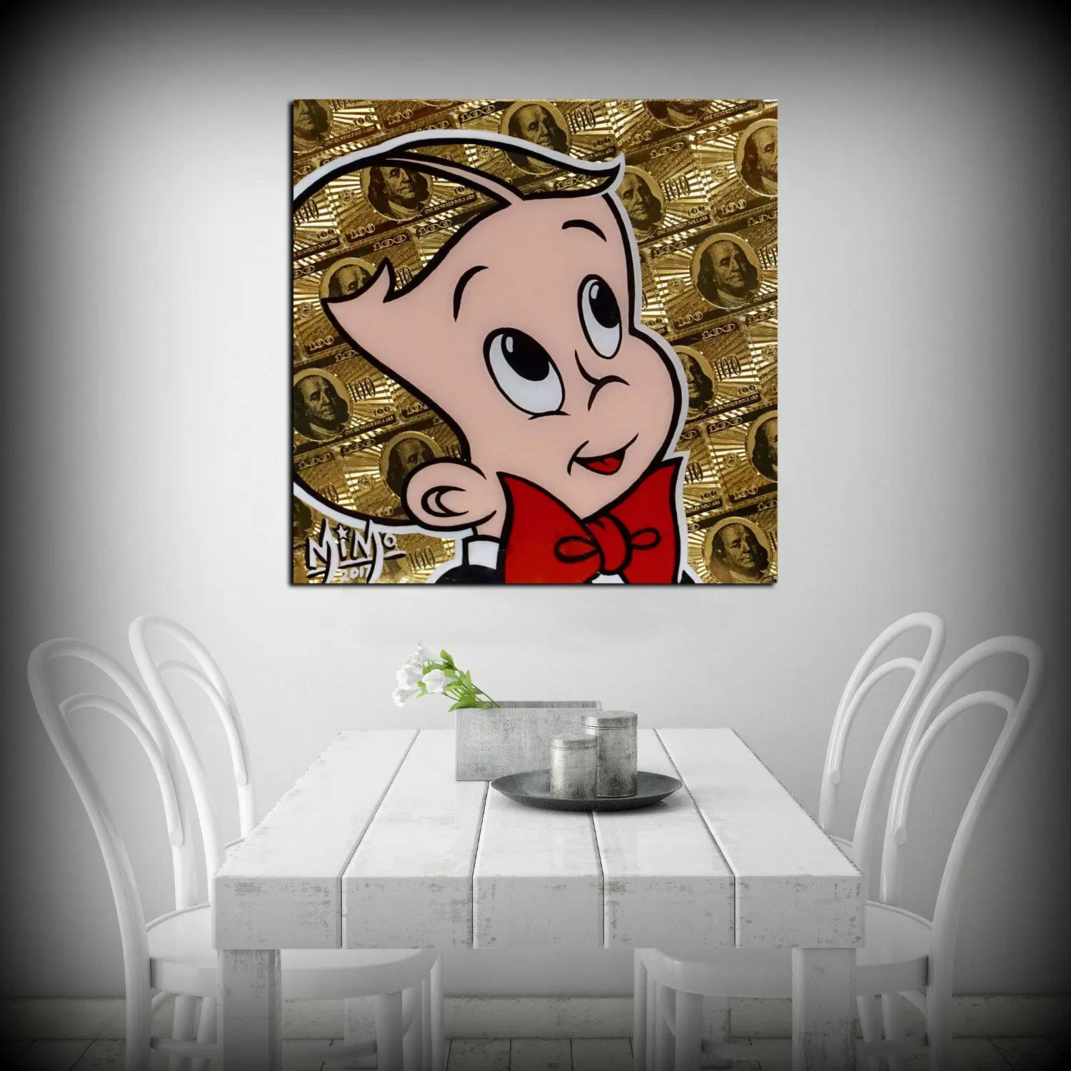 Алек монополии &quotMiMo Ричи&quot Абстрактная живопись украшение на стену маслом