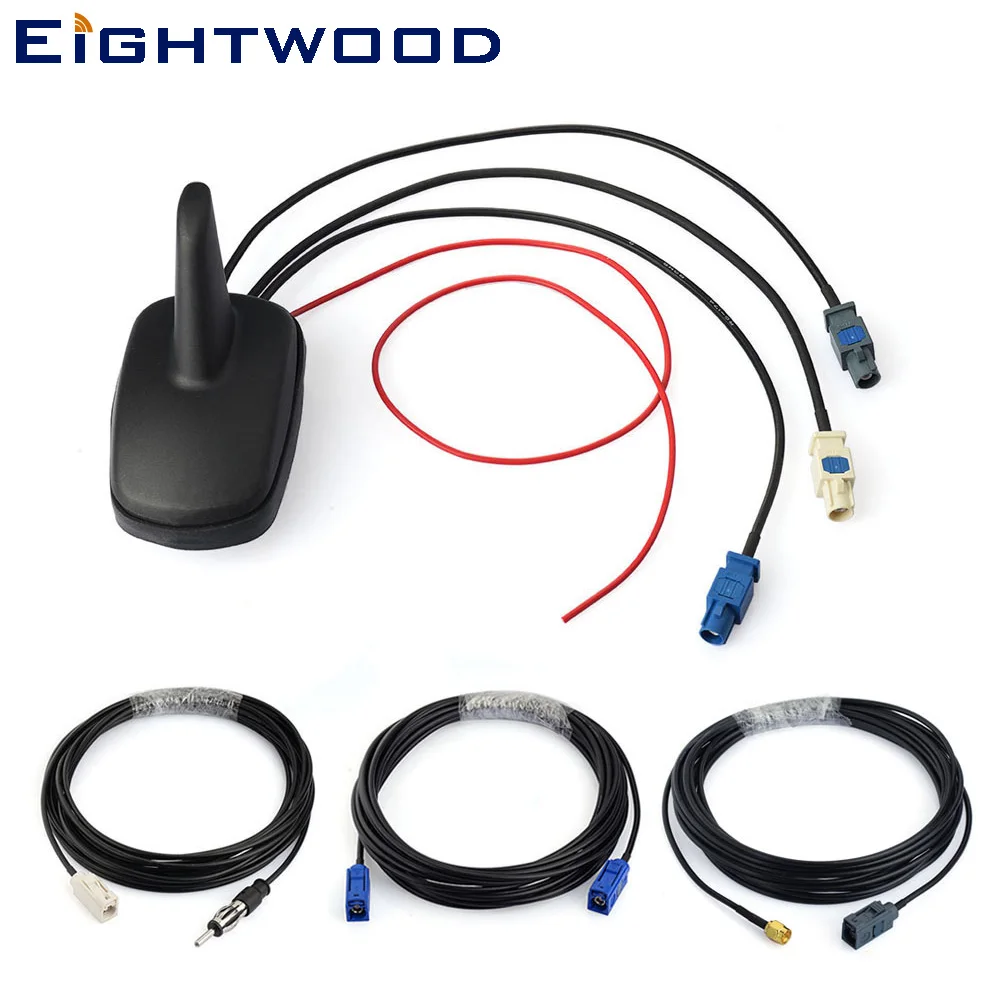 

Eightwood Car DAB+FM+GPS Combined antenna Shark Fin Roof Mount Amplified Aerial for Vehicle Car Truck SUV Radio Stereo Head Unit