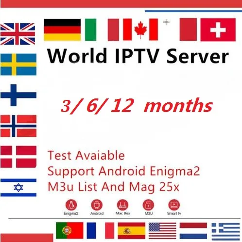 IP ТВ подписка Европа Live спортивные каналы код для M3u Mag250 Enigma2 Smart tv|ТВ-приставки и
