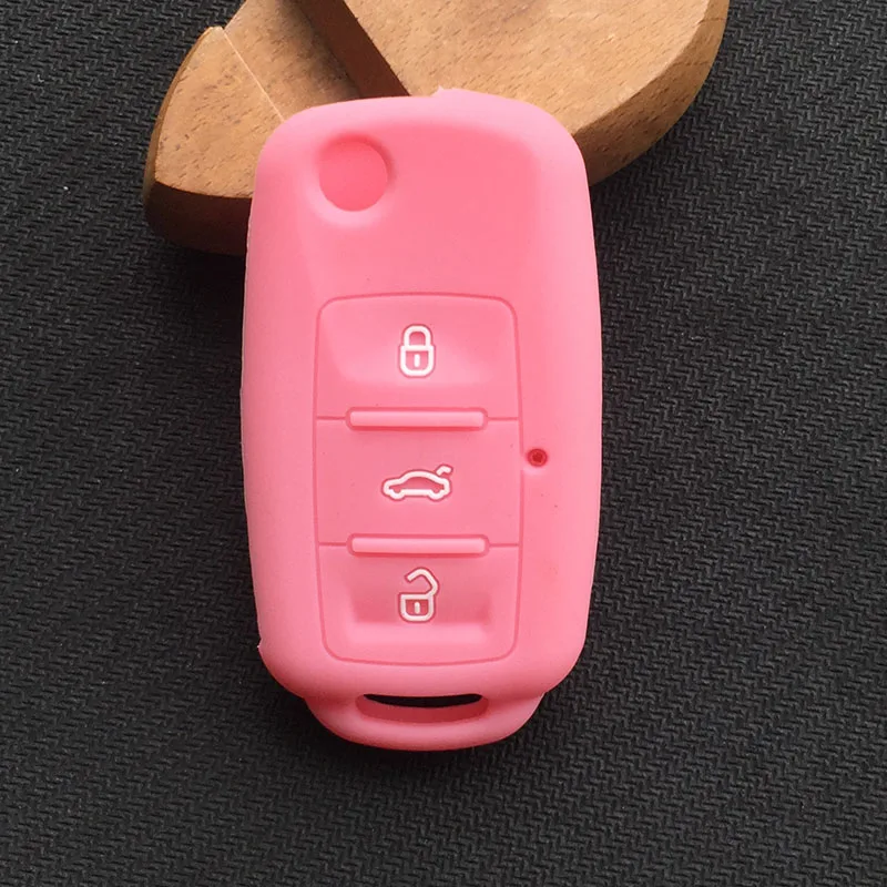 Силиконовый 3 кнопки складной Автомобильный ключ оболочка для VOLKSWAGEN polo passat b5 Tiguan