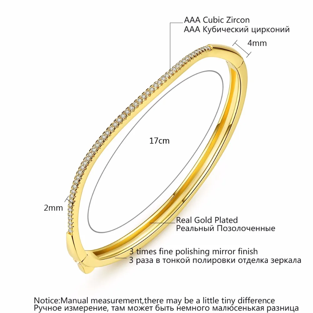 LUOTEEMI Irregular Design Bangles Single Charm luxury CZ Handmade Two Colors Pulseira For Girl Women Party Prom Christmas Gift | Украшения
