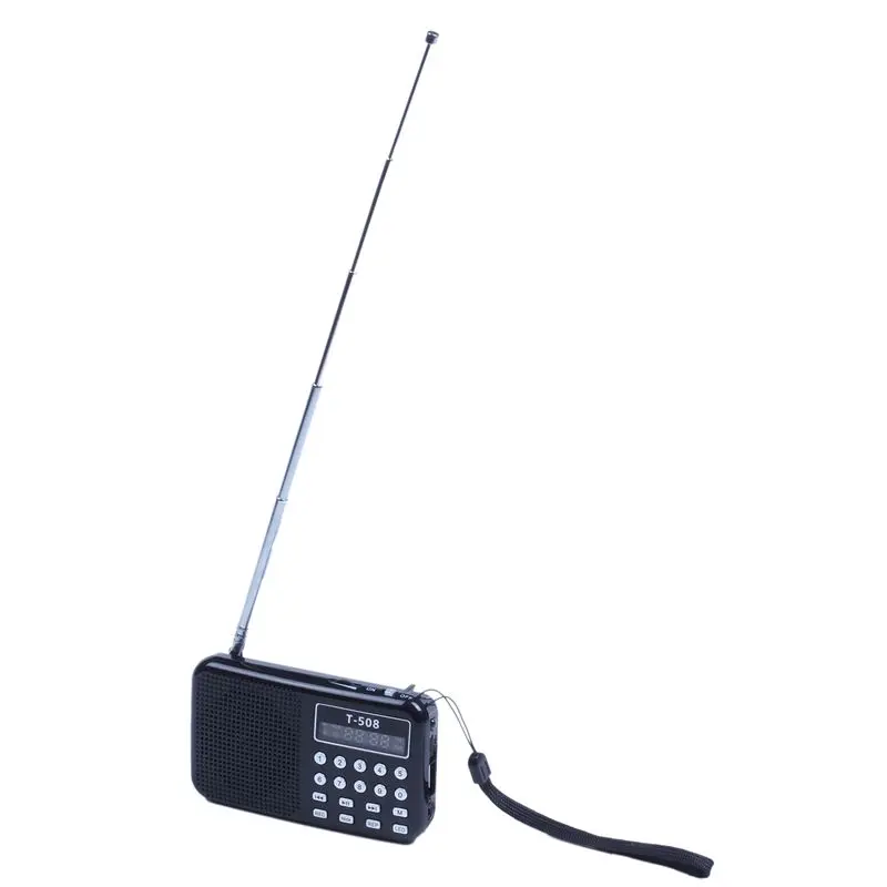 Мини Портативный светодиодный цифровой fm-радио динамик USB Micro SD TF карта MP3