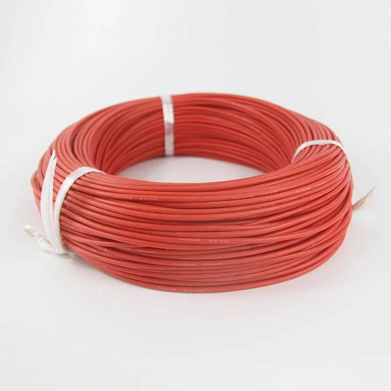 100 метров черный красный синий силиконовый провод 16AWG термостойкий 200 градусов