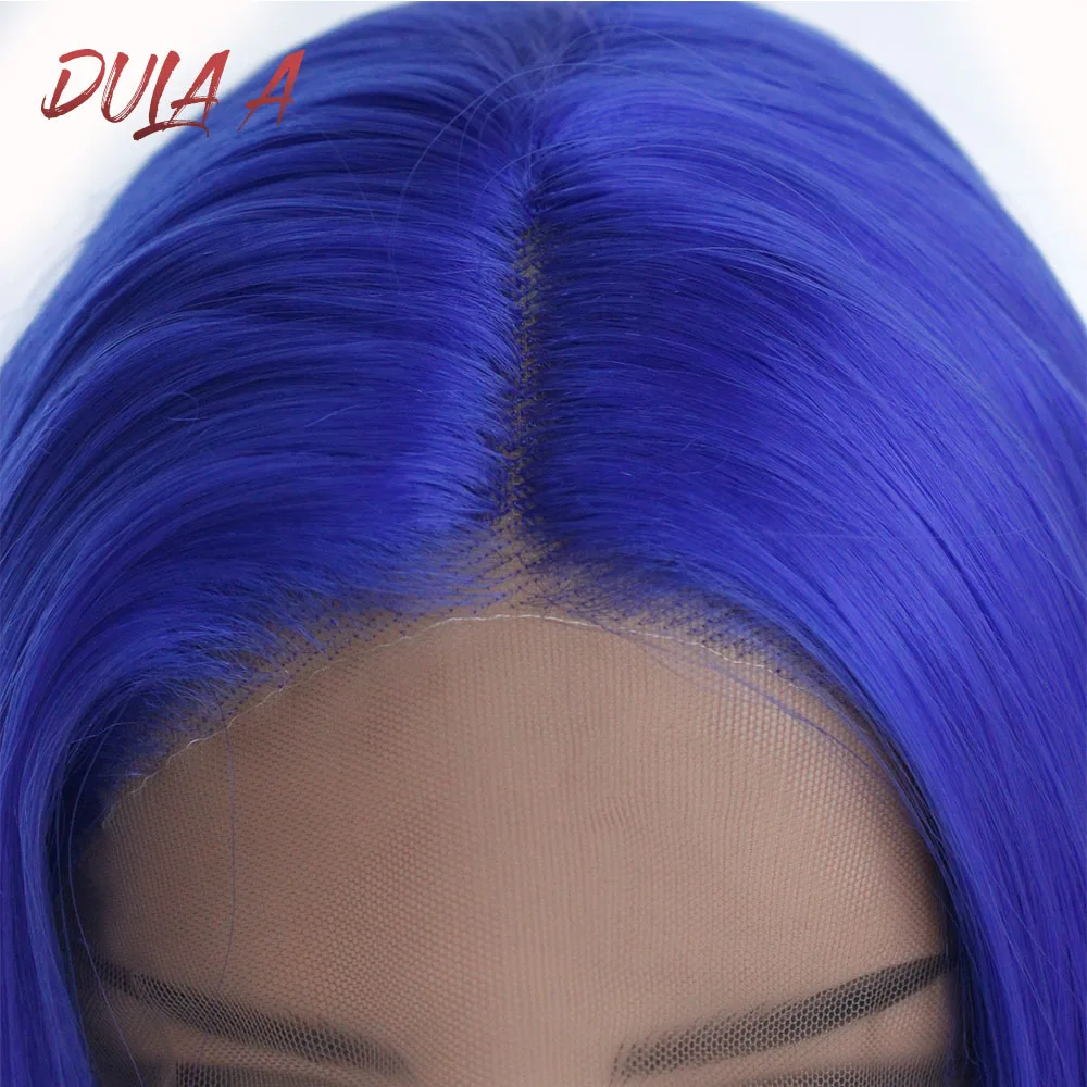 Dula A синтетические волосы на кружеве парик для черный женщин Цвет 1B прямые
