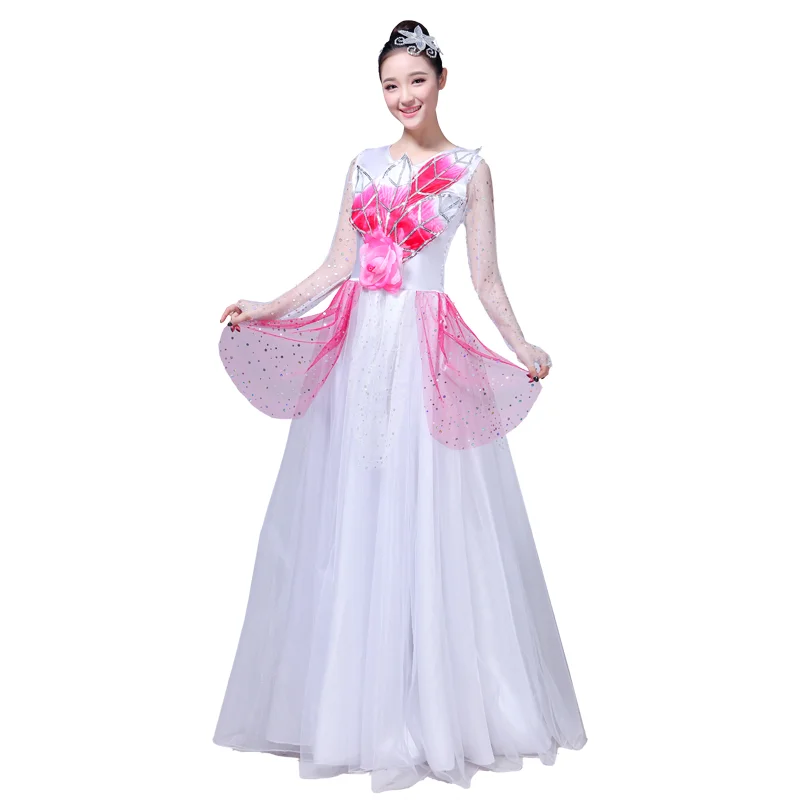 Chorus clothing 2018 new opening dance dress atmosphere modern costumes with clothes | Тематическая одежда и униформа