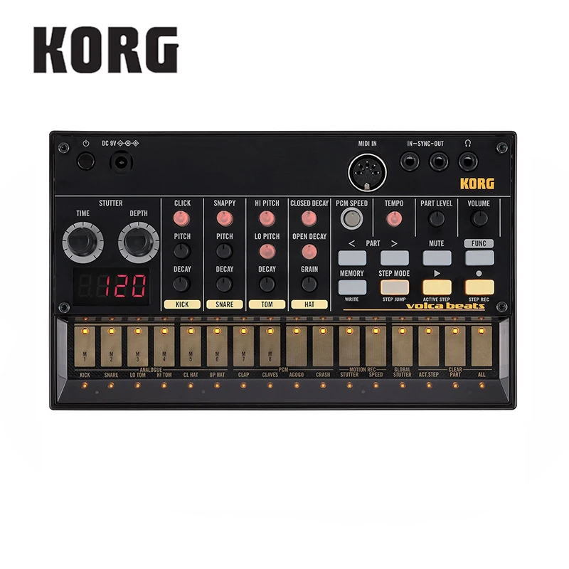 Аналоговый барабанный станок Korg Volca Beats набор с Mix и полировальной тканью [Volca +
