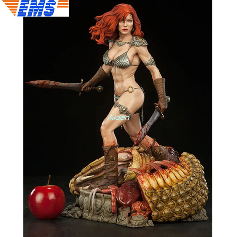 

20" Anime Sexy Figures Statue Red Sonja Bust Eilleen Regina Edwards Full-Length Portrait PF Feature GK Action Figure 50CM B1036