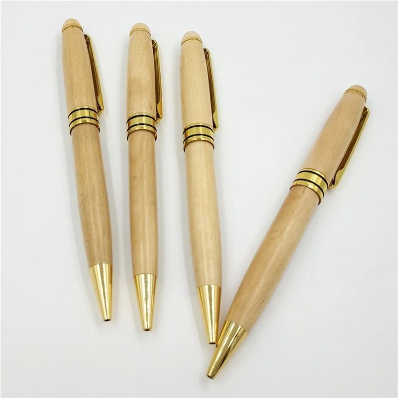 1 шт. 0 5 мм Высококачественная деревянная шариковая ручка Роскошные бизнес письма