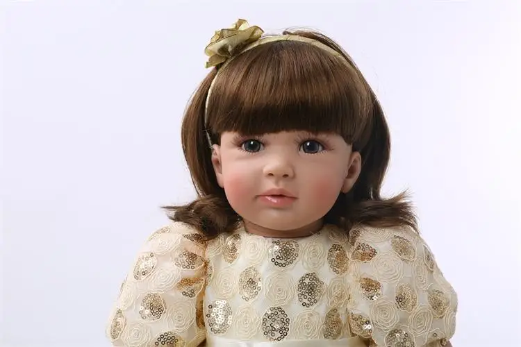 60cm Silicone Reborn Baby Doll Toys 24inch Princess Toddler bebe modeling collectible doll Brinquedos play house toys girl | Игрушки и