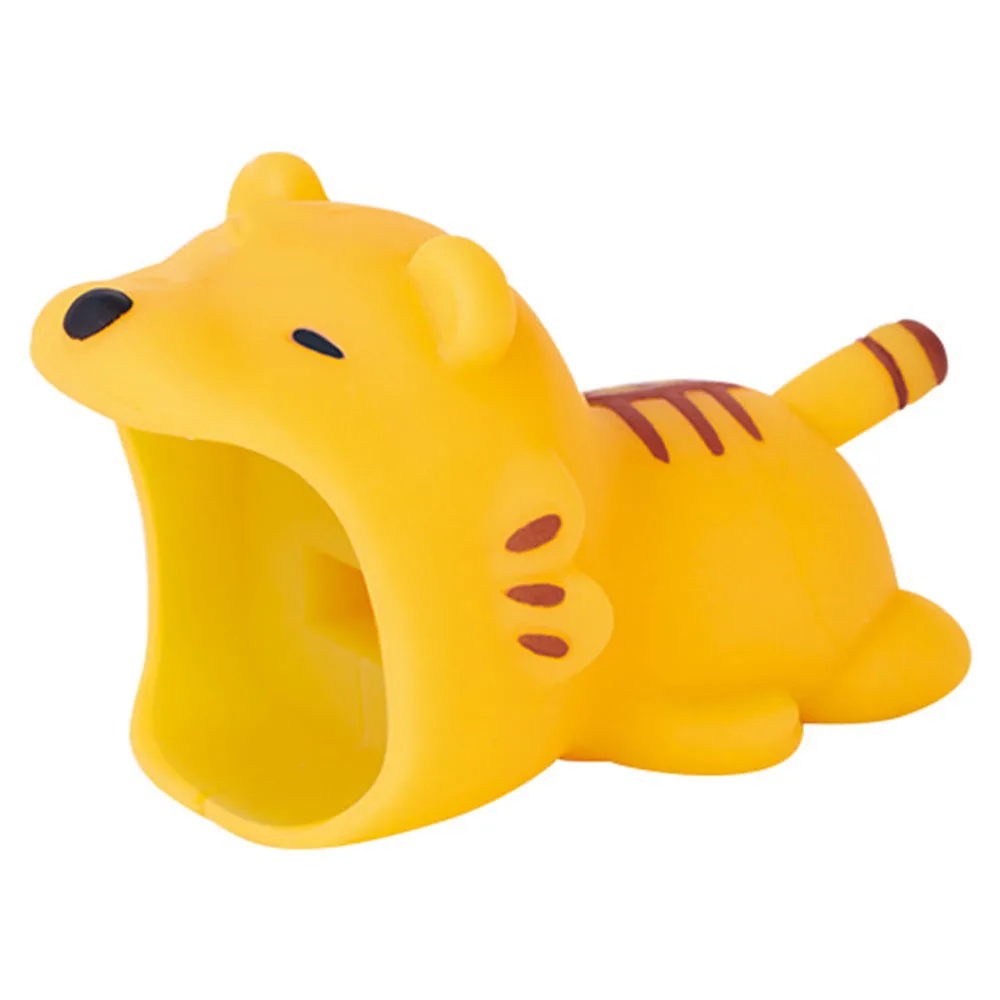 A Большой кабель укуса милые животные кабель протектор Kawaii USB кабель Органайзер фиксатор строки провода Держатель офисный стол органайзер аксессуары - Цвет: A