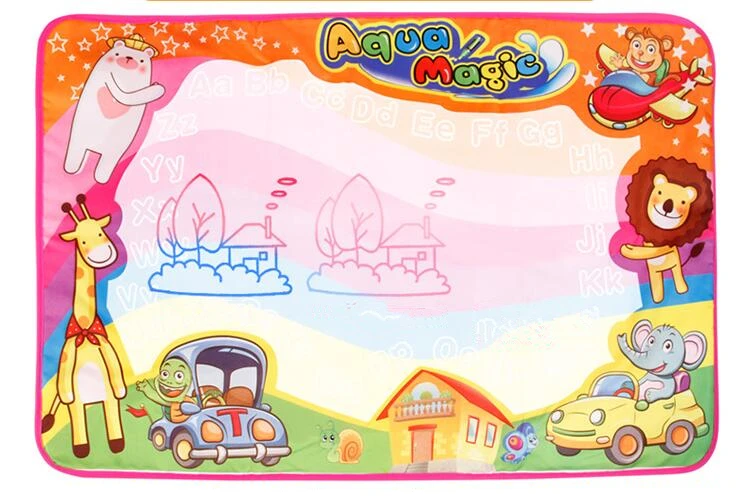 

100x70cm Kids Magical water painting Water Drawing toy Painting Writing Toys Doodle Aquadoodle Mat Magic Pens Water Drawing