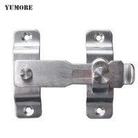 yumore 100pcs stainless steel hasp latch lock sliding door for window cabinet fitting mounted door buckle security sliding door