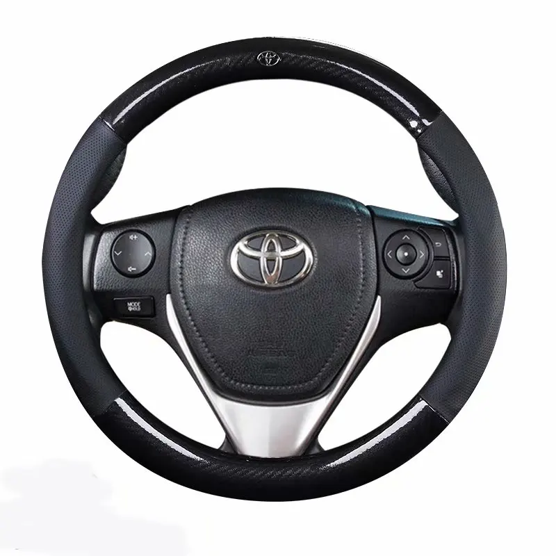 Кожаный Автомобильный Брелок с рулевого колеса Крышка для Toyota Camry Corolla Axio Altis Rav4
