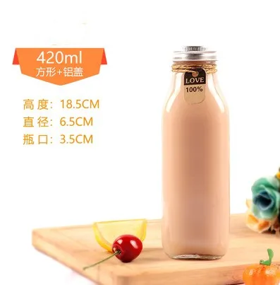 420ml Ферментная бутылка для напитков пробковая стеклянная бутылка для холодного чая - Цвет: 420ml