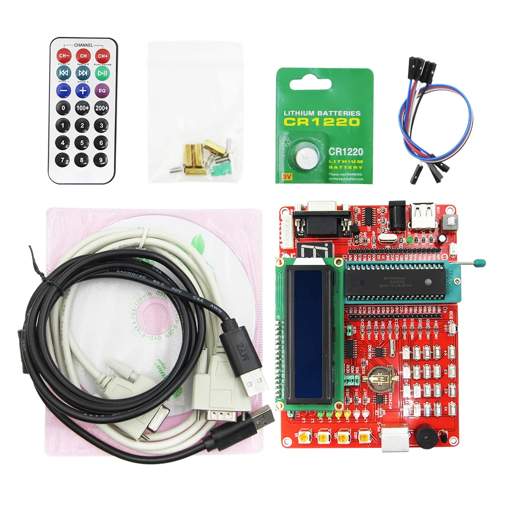 Обучающая плата PIC microcontroller экспериментная плата PIC microcontroller макетная плата 16F877A видеоинструкции