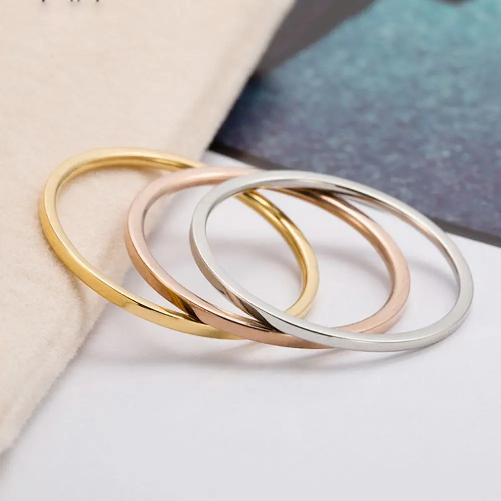 Модный набор колец на сустав пальца золотого цвета для женщин тонкое кольцо