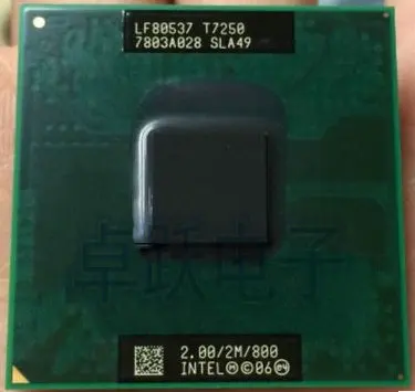 Процессор Intel для ноутбука T7250 SLA49 2 0G/2M/800 официальная версия разные детали