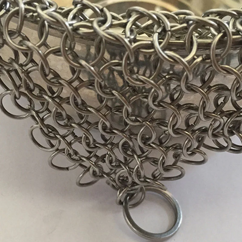 Duolvqi Полезная чаша для умывания инструмент из нержавеющей стали Chainmail Scrubber Finger Cleaner Губка из колец для сковороды миски кухонные гаджеты