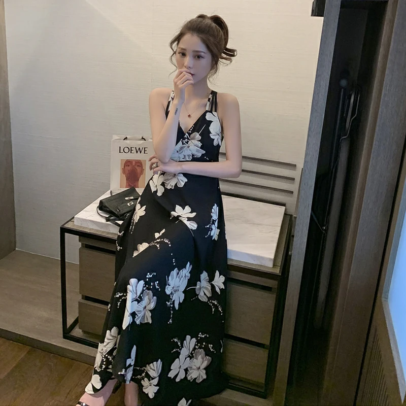 Женское шифоновое платье Fitaylor Пляжное Платье макси с глубоким v-образным вырезом