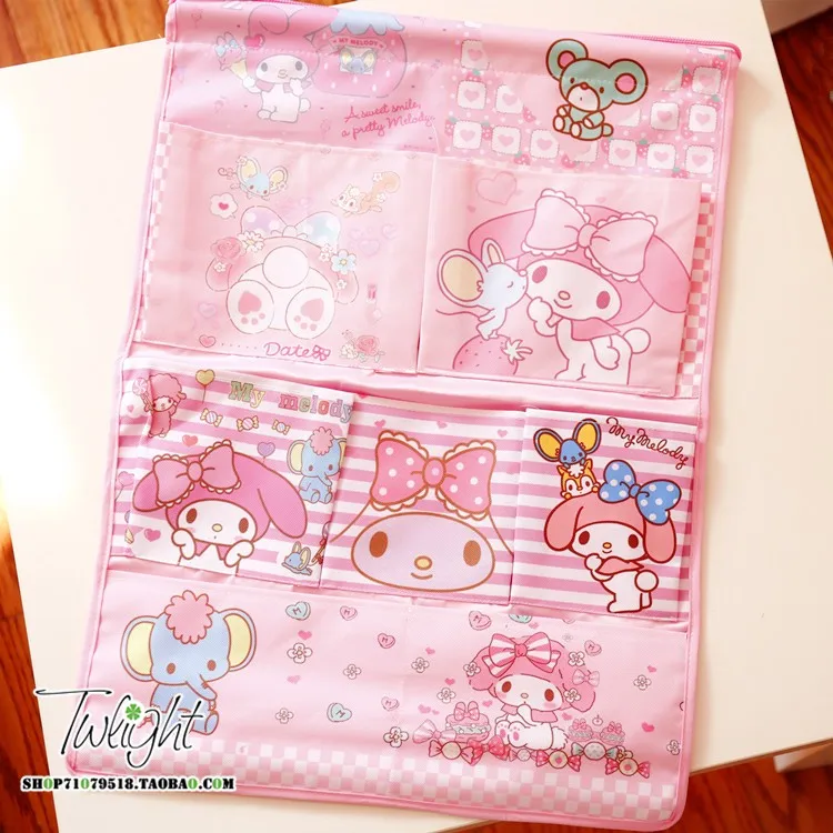 Милый hello kitty My Melody Cinnamoroll Pudding Dog сумка для хранения косметики косметичка Нетканая ткань настенный подвесной мешок Органайзер