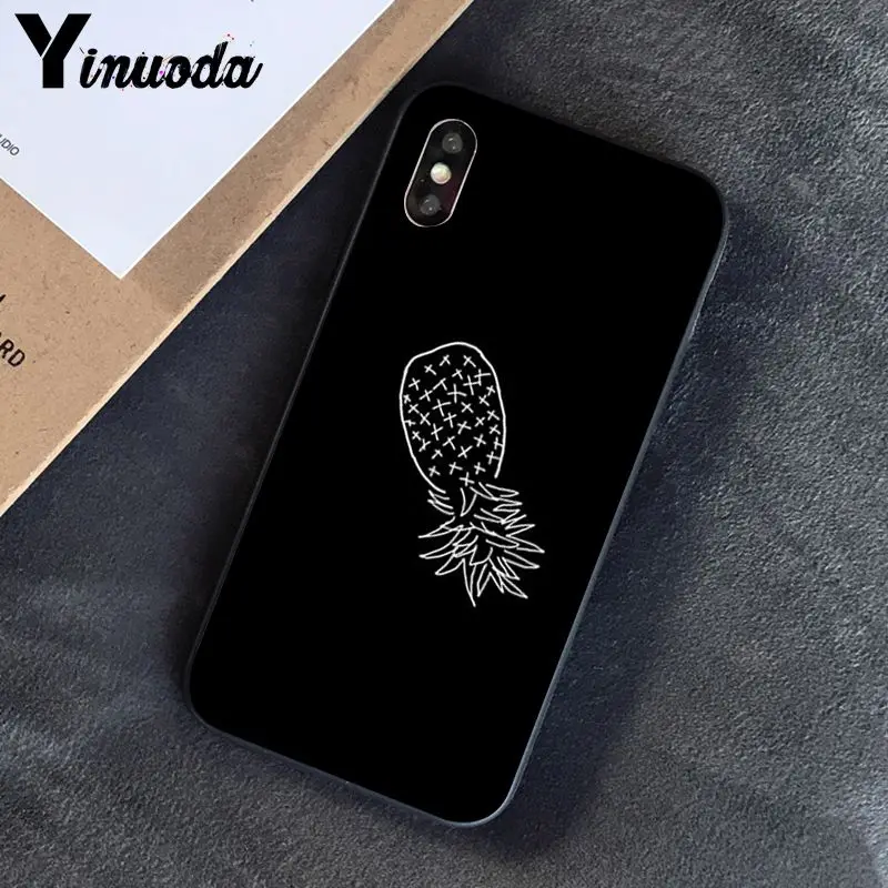 Yinuoda Фрукты Ананас новое поступление черный чехол для телефона для iPhone 8 7 6 6S 6Plus X XS MAX 5 5S SE XR 10 чехол s