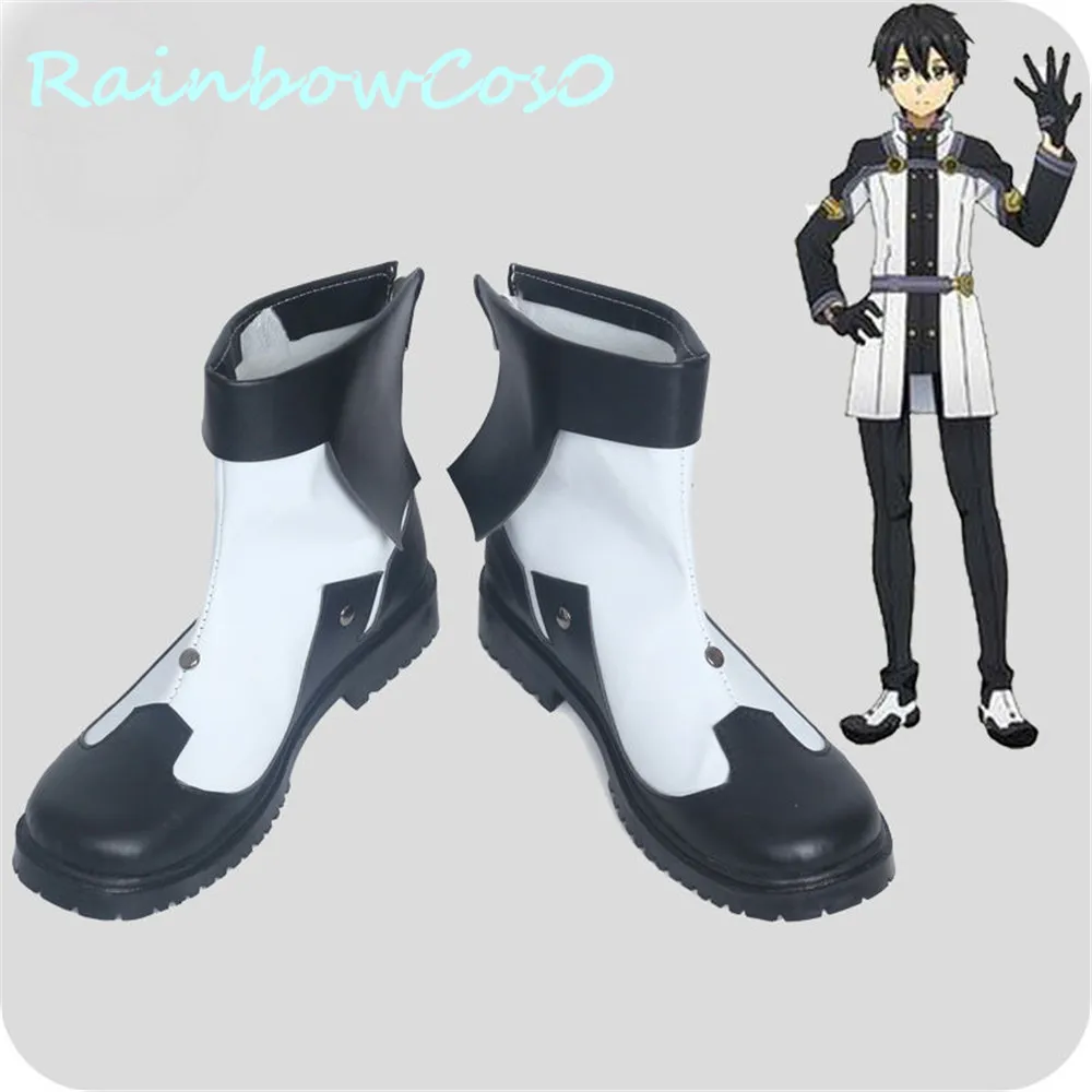 Туфли для косплея RainbowCos0 искусство меча онлайн киригая Kazuto Kirito ботинки реквизит