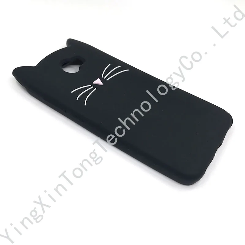 3D милый мягкий силиконовый чехол с бородой и котом для Huawei Y5II Y5 2017 2018 Prime Y7 Y6 2019 P40 Pro