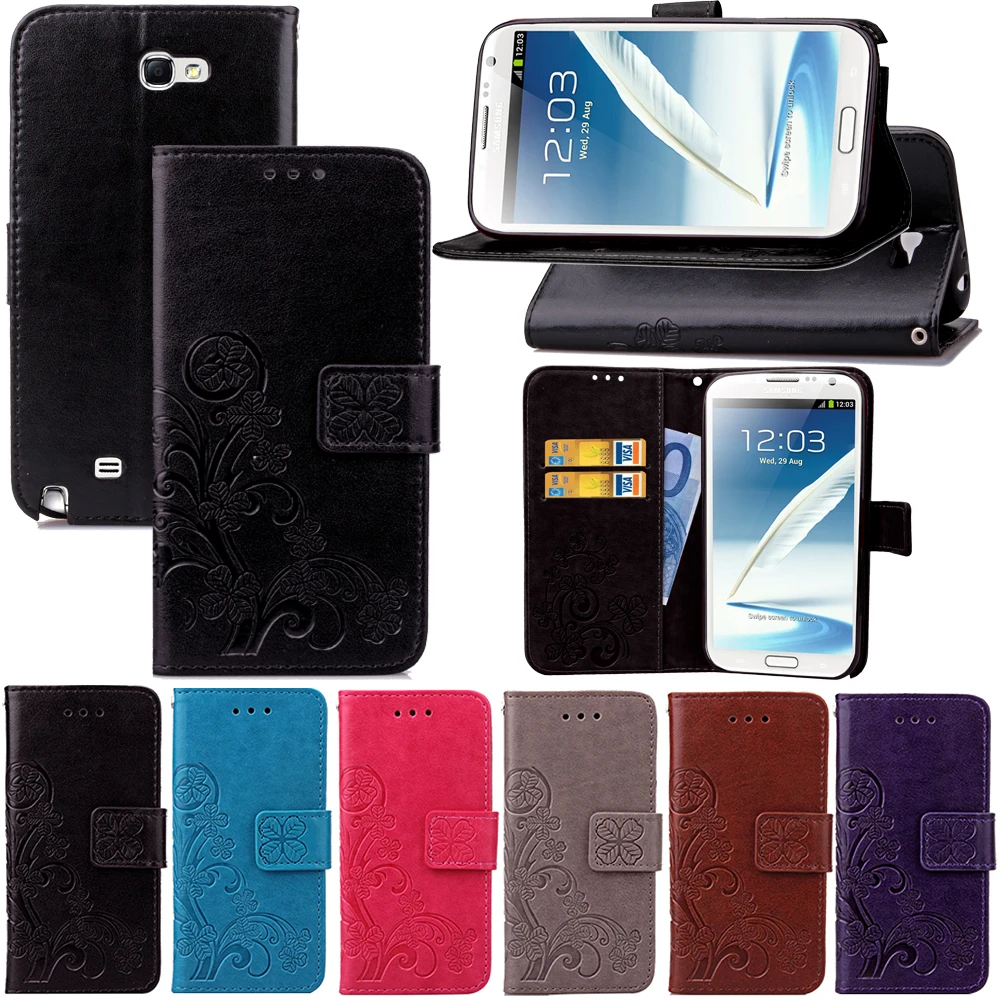 Кожаный флип чехол для Samsung Galaxy Note 2 бумажник сумка телефона 2|case flip|case for samsung galaxycase