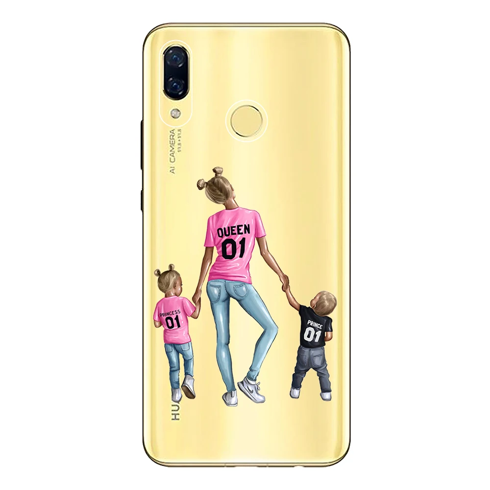Soft TPU Funda For Huawei Nova 3 3i 3e Case Cover Silicone Capa Cute Baby Mom Dad Girl Coque Protect Phone Shell |