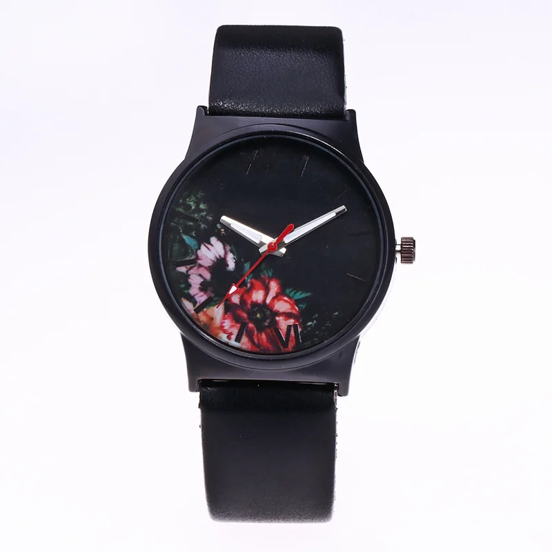 Новое поступление модные повседневные кожаные женские часы в пасторальном стиле