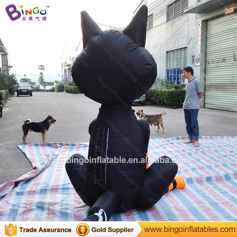 Бесплатная доставка гигантский надувной Черный кот на Хэллоуин 2 м/надувной Кот