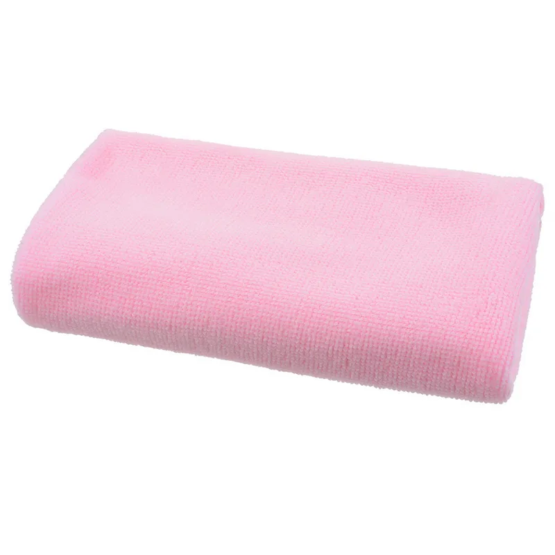 light pink Urijk водопоглощающее чистое полотенце из чистого полиэстера пляжное полотенце однотонное плотное банное Супермягкие полотенца полотенце из микрофибры - Цвет: light pink