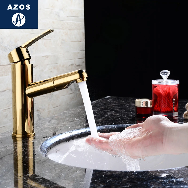 Выдвижной Смеситель Azos мягкая раковина латунь хромированный для прачечной