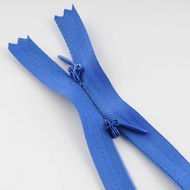 Blue 60CM Зубная щетка с двумя головками и невидимые застежки-молнии для шитья; Одежда для кормящих мам; застежка-молния для одежды № 3 нейлон ткань мягкая для детских бутылочек, FC156 - Цвет: Blue 60CM
