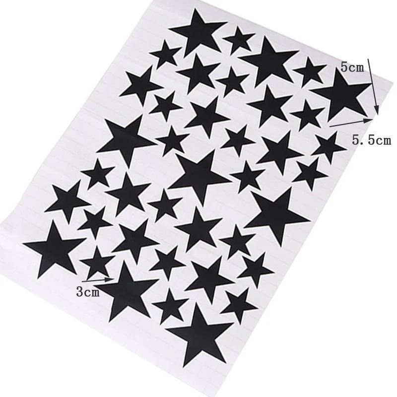 39 шт. виниловые настенные художественные наклейки со звездочками съемные