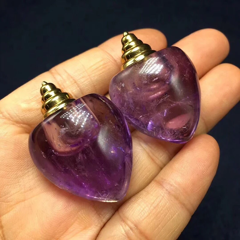 Оптовая продажа фиолетовая подвеска из натурального кристалла ручная работа