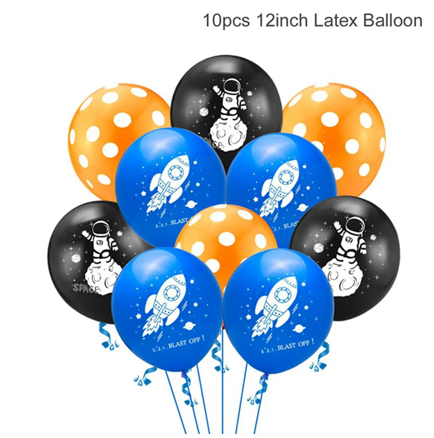 Astronaut Rocket Latex Balloons Outer Space Party Supplies Space Theme Birthday Party Decoration Kids Baby Shower Decor For Boy - Цвет: 10pcs set