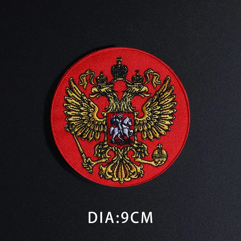 Фото Изящная вышивка, модель России, жилет на спине, мотоциклетная Байкерская модель с российским государственным гербом, Двойная модель №5