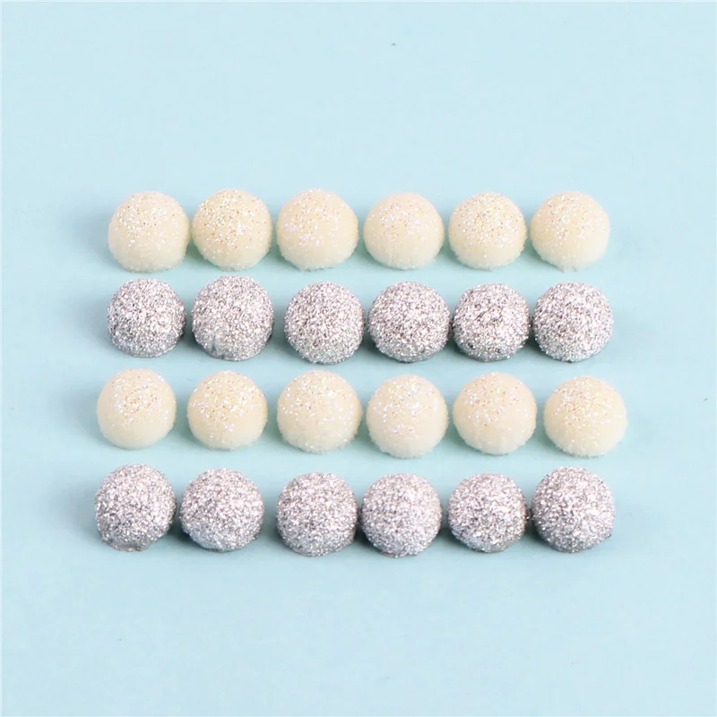 Сферические пластиковые пуговицы ручной работы с плоской задней стороной