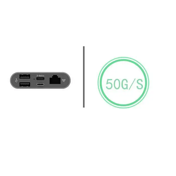 Usb type C концентратор адаптер с HD черный 1000 m lan мультимедиа 4 k x 2 k/30 hz интерфейс 15 V/3A
