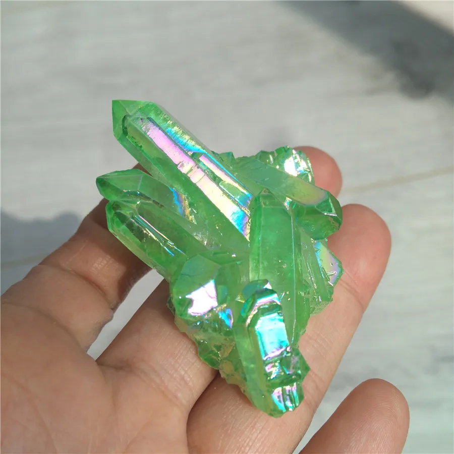 Радужный титановый кластер с кристаллами Aura кварц Crystal Восстанавливающий и