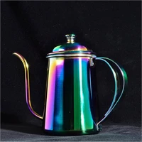 fashion stainless steel 650ml teapot coffee teapot hotel cafe home hand washing kettle
