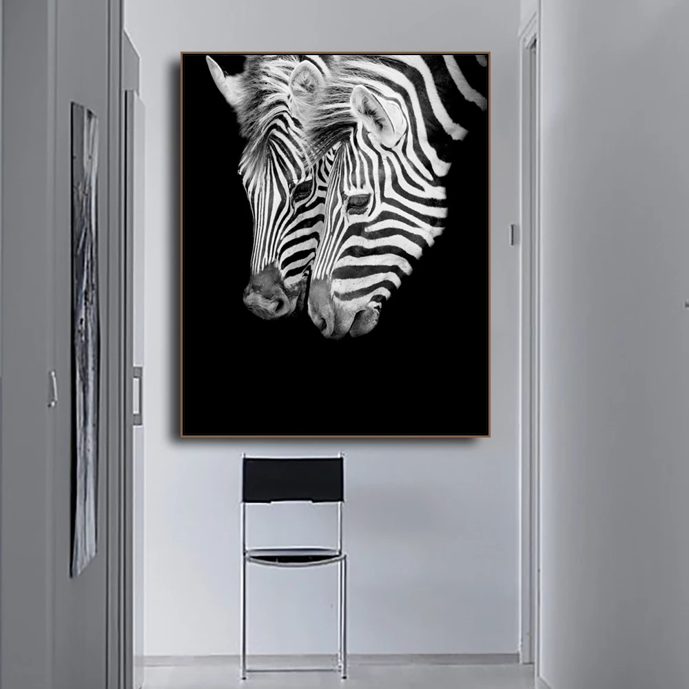 

Zebras Animals Photography Wall Art Poster and Print Canvas Painting Calligraphy Decorative Picture for Living Room Home Decor