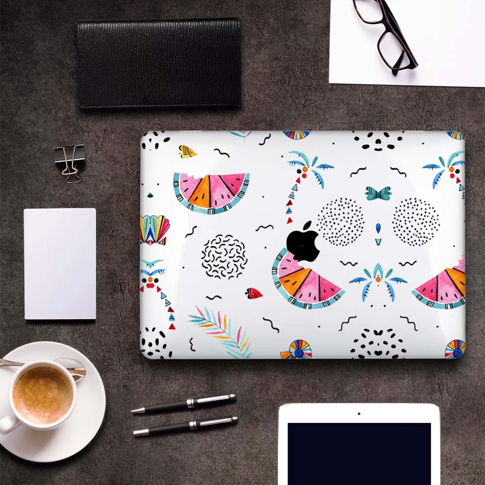 Пластиковый жесткий чехол для Macbook 12 Air Pro retina 11 13 1" для Mac Book New Pro 13,3 15,4" Touch bar A2159 летний узор