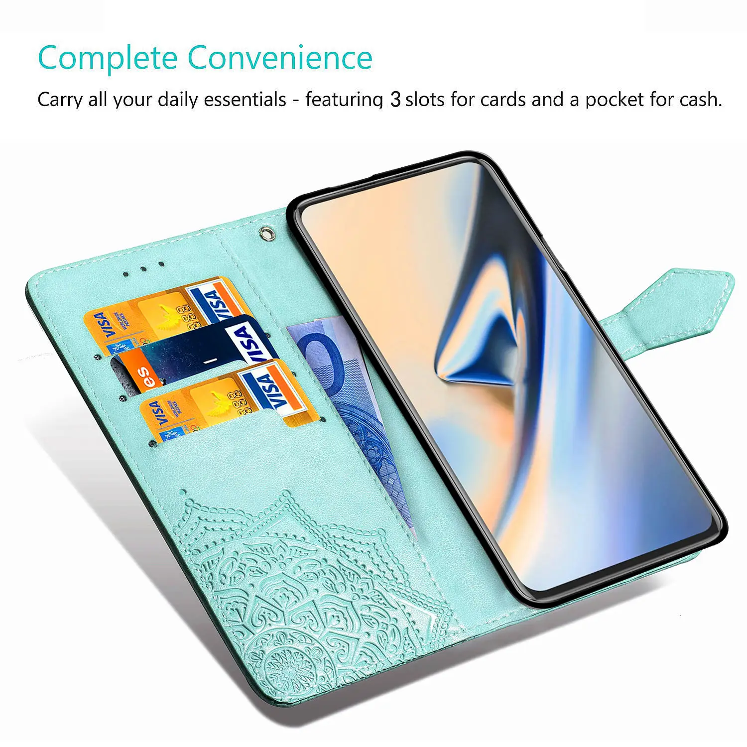 PU Leather Capa Cover For Oneplus 7 pro case leather Wallet Flip Funda Pro Case Book Skin Soft Silicone | Мобильные телефоны и