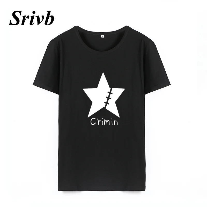 Srivb Crimin Harajuku хлопок для женщин футболка плюс размеры Мода Графический футболки